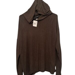 NWT GENY Olive green hooded sweater size medium